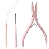 NEWISHTOOL Micro Links Hair Extensions Kit, Hair Extension Pliers for Beads