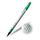 GOLFINK Golf Ball Marker Pen - Fade-Resistant Permanent Ink, Valve-Controlled Nib, Durable Aluminum Body (Green)