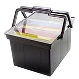 Advantus TLF2B Companion Portable File Storage Box, Legal/Letter, Plastic, Black