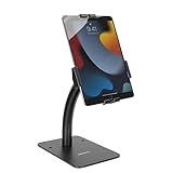 Mount-It! Anti-Theft Tablet Kiosk Countertop Stand, Universal Retail POS Tablet Stand for 7.9"–11" iPad & Samsung Tablets, 360° Rotation & Bolt-Down Base, Black