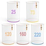 Zihvfzu 5-Gallon All-Mesh Strainer Bags 5-Pack Kit with Multi-Purpose Filter Sizes with 1 Premium Pressing Screen - Reusable Nylon Mesh Bags for Hydroponic Vegetables, Herbal Tea, and Ice Filtration