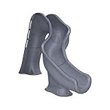 Global Pool Products RIP Tide Inground Swimming Pool Water Slide Deck Mounted Right Curve Turn Grey GPPSRT-Grey-R