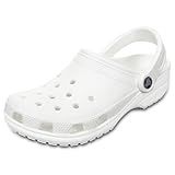 Crocs Unisex-Adult Classic Clogs, White, 6 Men/8 Women