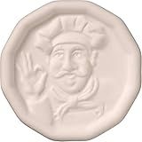 JBK Pottery Pot Minder Ceramic Boil Spill Stopper Disc - Kitchen Overflow Preventer for Noodles, Soups, Pasta, Seafood - Heat, Steam & Splatter Saver for Stove & Microwave - 2.3 inches, Chef Design