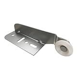 BRIXWELL Cabinet Drawer Roller Guide in Gray Finish with 3-1/32" Length, 13/16" Height, 3/4" Wheel Diameter, 1-3/4" Base, Steel Support for Drawer Track Systems, Pack of 2