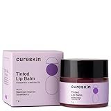 Cureskin Tinted Lip Balm for Women and Men | Hydrates & Protects for Lip Tint with Beetroot, Carrot & Strawberry | Lip Lightening Balm for Dark Lips | Tinted Lip Balm for Dark Lips to Lighten