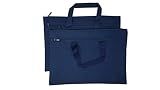 Legal Size Paper Conference Bag Document Bag for Lawyers Real Estate Transaction Paper and Loan Doc Storage (2 PIECE - 16" X 11", Navy)