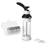 OXO Good Grips 14-Piece Cookie Press Set, Cookie Press with 12 Stainless Steel Disks and Storage Case, Holiday Baking and Everyday Treats, Essential Baking Supplies