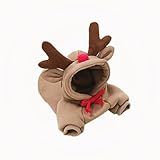 Warm Dog Winter Clothes Cute Fruit Dog Coat Hoodies Fleece Pet Dogs Costume Jacket for French Bulldog Chihuahua Ropa para Perro(Coffee,S)