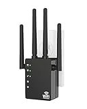 12880 Sq.Ft Range WiFi Extender Signal Booster Dual Band 5GHz/2.4GHz, 105-Device Compatibility, Simple Installation, WiFi Extender