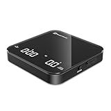 Maestri House Mini Coffee Scale with Timer, USB-C Rechargeable Espresso Scale, 2kg/0.1g Accurate Scale for Espresso and Pour-Over Coffee, Portable Digital Kitchen Scale with Auto Timer (Black)