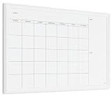 U Brands Magnetic Dry Erase Calendar White Board, 30" x 20", White Wood Style Frame, Includes Magnets
