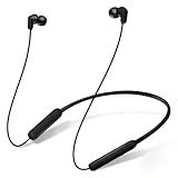 N18 Neckband Bluetooth Earbuds, Wireless Bluetooth 5.2 Headphones with Microphone, Ultra-Lightweight Comfort, IPX7 Waterproof, Deep Bass Strong Beat, 20H Playtime, Magnetic Earphones (Black)