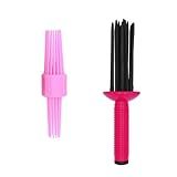 COLAYERIST 2PCS Curling Roll Comb, Curly Hair Brush for Curly Hair, Three Different Sizes of Styler Curl Brush Hairr Tools for Casual Wear or Special Events