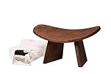 BLUECONY Meditation Bench IKUKO Original, Portable Version with Bag, Locally Handmade Yoga Exercise Wooden Kneeling Ergonomic Seiza Seat - Dark Walnut, Standard Height (7" or 18cm)