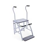AeroPilates Precision Pilates Chair | 2 Online Expert-Guided Workouts Included | Stream from Any Device, Gray