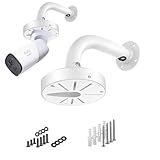 WiTi 6 inch Base Wall Mount Bracket for Surveillance Cameras IP CCTV, Compatible with Eufy Cameras Bullet Dome PTZ,Cable Management Pole Mounting Antirust Base Powder Spray Coated