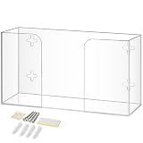 Storage Standard Glove Box Holder Dispenser - Kitchen, Medical, & Latex Gloves Holder Wall Mount or Countertop, Universal Fit - Thick Acrylic, Easy to Use, Slide, & Load Open Top Design - Clear