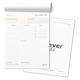 Daily Planner Tear Off Pad – Undated Day Planner Pad 8.5” x 11” with 50 Sheets – Daily Planner Notepad, Daily To-Do List Notepad, Daily Notepad Planner for Tasks, Schedule, Work & Business by Clever Pads