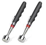 2PCS Telescoping Magnetic Pickup Tool | Heavy Duty with 40lb Pull Force | 30in Strong Telescopic Magnet Stick | Non-Slip Extendable Magnetic Pick Up Tools | Gifts for Men Women | Birthday Father's Day