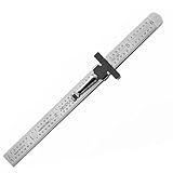 PEC Tools 6" Machinist Pocket Ruler - Stainless Steel with Pocket Clip, Round End, 32nds and 64ths Graduations on Front, Decimal Equivalents Chart on Back - Made in USA