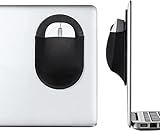 Epessa Universal Stick-On Mouse Pouch, Holder for Wireless Mouse, Sleeve for Laptop, Reusable Adhesive, No Glue Residue, Compatible with iPad or MacBook (Black)