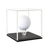 Lymhy Golf Ball Display Stand Cube Holder Clear Acrylic Box Square Case Protected Cabinet Golf Rack Protection Storage Cover Collections (1)