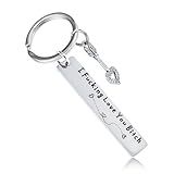 Teniinet Best Friend Keychain for Women, Stainless Steel Key Chain Engrave I Fking Love You Bith Birthday Christmas Friendship Gift for Bestie Best Friends Female Bff