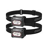 Coast FLX10R 1000 Lumen Waterproof USB-C Rechargeable LED Headlamp, Red & Green Light Modes, Flood & Spot, 2-Pack