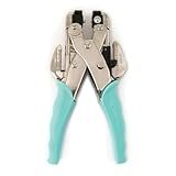 We R Memory Keepers Crop-A-Dile Eyelet | Blue Comfort Handle, Craft Supplies Hole Punch Eye Setter Paper Punch Tool Use on Chipboard Fabric Thin Tin Leather Plastic Punches Hole Punch Tool Eye Setting
