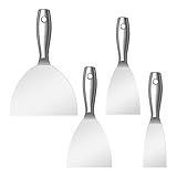 Putty Knife Set,4 PCS 2",3",4",6" One Piece Premium Polished All-Stainless Steel Scraper Tool for Drywall Finishing,Professional Grade Putty Blade for Scraping Paint, Taping
