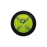 Aluminium High Precision Horizontal Leveler Bead Bubble Level Tool Circle Round Diameter 1.2 Inch 30mm (Black,Green)
