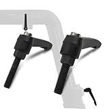 2PCS Exercise Bike Seat an Handle Height bar Adjustment Lever Compatible with Peloton Bike Replacement Parts, Adjustable Alloy L-Handle Accessories