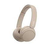Sony WH-CH520 Wireless Headphones Bluetooth On-Ear Headset with Microphone and up to 50 Hours Battery Life with Quick Charging, Cappuccino