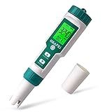 Pool Salt Tester ORAPXI pH and Salt Meter for Saltwater Pool pH and Salinity Digital Tester 5 in 1 Salt Meter for Swimming Pools Hot Tubs and Swim Spas