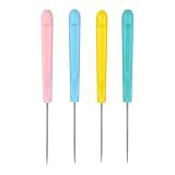4-Piece Sugar Stir & Scribing Needle Set for Cookie Decorating, 5.2" Baking Kit Tools with Plastic Handles