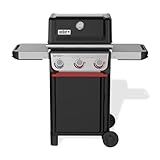 Weber Spirit E-325 Liquid Propane Gas Grill for Outdoor Cooking and BBQ, 3 Burners and 2 Boost Burners, Black – Porcelain-Enameled Cast-Iron Grates, Sear Zone