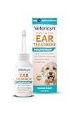 Vetericyn Triple-Action Ear Treatment for Dogs & Cats - 1% Hydrocortisone Ear Drops for Dog Ear Infection Relief - Fast Itch Relief & Healing with Otizyme Blend. 1.5 Ounce