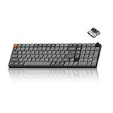 Keychron K17 Max 96% Layout QMK/Launcher Ultra-Slim Wireless/Type-C Wired Mechanical Keyboard with RGB Backlit, Low-Profile Gateron Mechanical Brown Switch Compatible with Mac Windows