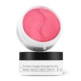 COSRX Pink Peptides Collagen Hydrogel Eye Patch for Puffy Eyes and Dark Circles, Under Eye Mask, 60 Under Eye Patches, Korean Skin Care