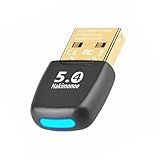 Hakimonoe Upgraded Bluetooth 5.4 USB Adapter for PC Laptop, Wireless Dongle for Windows 11 10 8.1 7 Linux Desktop Computer, Plug n Play Bluetooth Headset Speaker Keyboard Mice Printer Controller