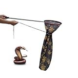 Snake Catcher Net, Rattlesnake Grabber Handling Tool Large Reptile Closure Net, Snake Traps Telescopic Pole Stick, Rattle Snake Moving and Catching Picker with a Handle Extendable from 26'' to 45‘’