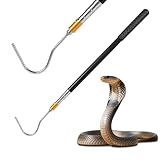 AIUWIZO 61 inch Snake Hook, Professional Reptile Catcher Handling Tool, Stainless Steel Retractable Pole
