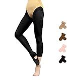 Geniushn Women's Ballet Tights & Convertible Dance Tights - Opaque, Ultra Soft for Jazz, Yoga & Stage Performance (US, Alpha, Large, X-Large, Regular, Regular, Black)