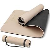 PAIDU Yoga Mat Non Slip Anti-tear,extra thick-2/5 inch（10MM）High Resiliency Professional POE Yoga Mats for Women Men Kids,72"x24"inch,Workout, Yoga, Pilates and Floor Exercise, with Carrier Strap