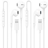 2 Pack for iPhone Headphones Wired Earbuds/Earphones with Built-in Remote to Control Music, Phone Calls, and Volume Compatible with iPhone 14 13 12 11 Pro Max XS XR X 8 7 6