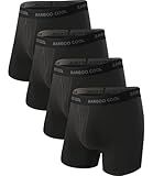 BAMBOO COOL Men's Ultra Breathable Underwear,No Riding Up Boxer Briefs with ComfortFlexible Waistband,Multipack