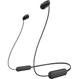 Sony WI-C100 Wireless in-Ear Bluetooth Headphones with Built-in Mic, Black