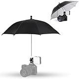 3 Level Height Adjustable Camera Hot Shoe Umbrella, Upgrade Rain Umbrella with Cold Shoe Mount, Rain Cover Protector Sunshade for Canon Sony Nikon Fuji DSLR & Mirrorless Camera