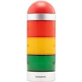 KADAMS Visual Timer for Kids with Audio Pre-Alarm - Traffic Light Alarm for Kids Toddler Teachers Classroom Home Time Management Tool 24hr Countdown Pause Memory Function, Silver